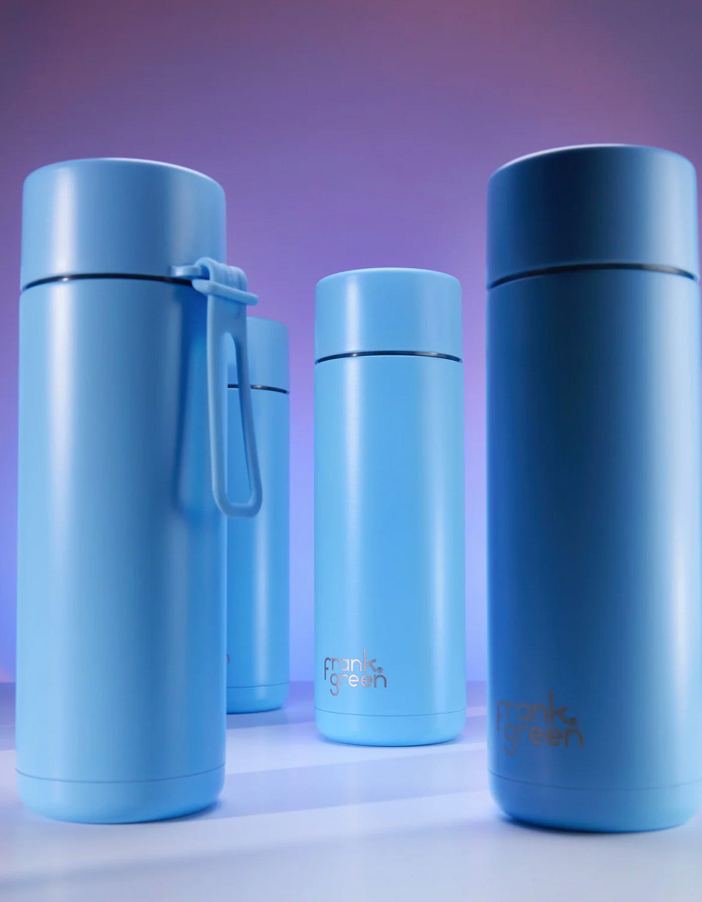 Frank Green  20 oz Stainless Steel Ceramic Reusable Bottle with Straw Lid Sky Blue