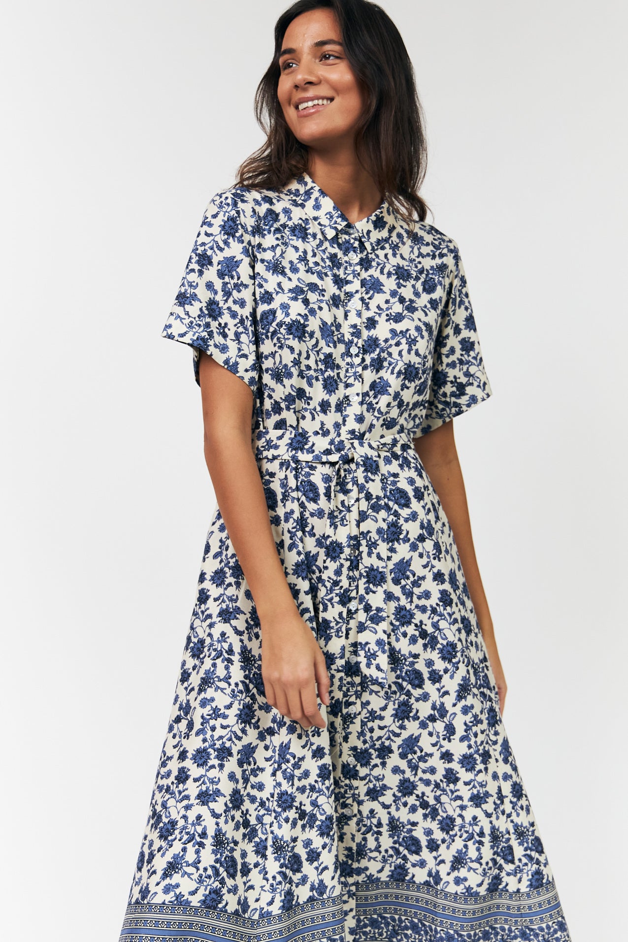 Lollys Laundry Blake Midi Dress SS Blue