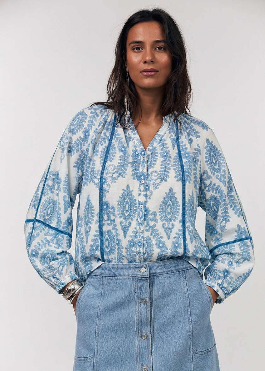 Lollys Laundry Vero Shirt LS Blue