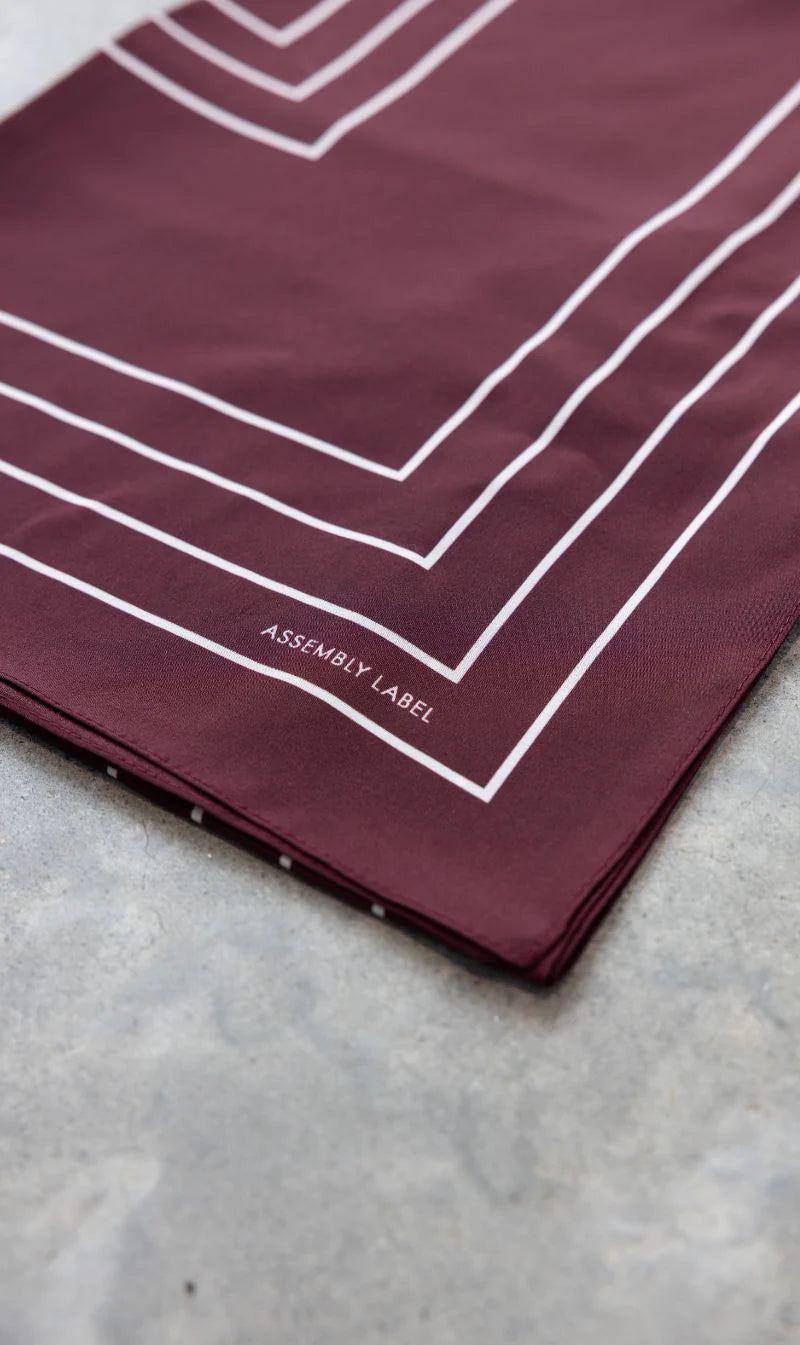 Assembly Label Silk Square Scarf Merlot