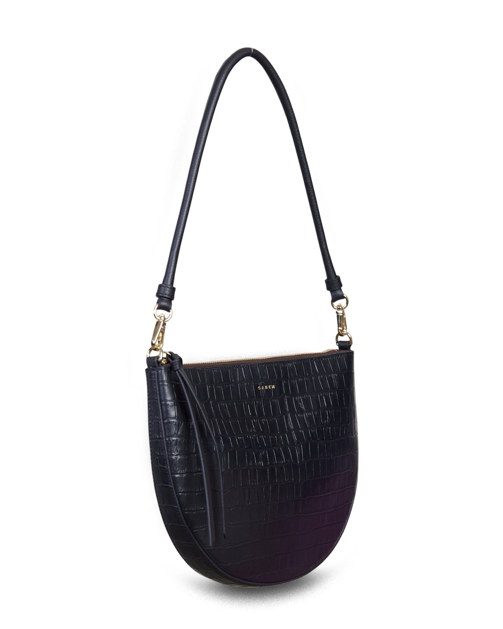 Saben Gani Shoulder Bag Black Croc