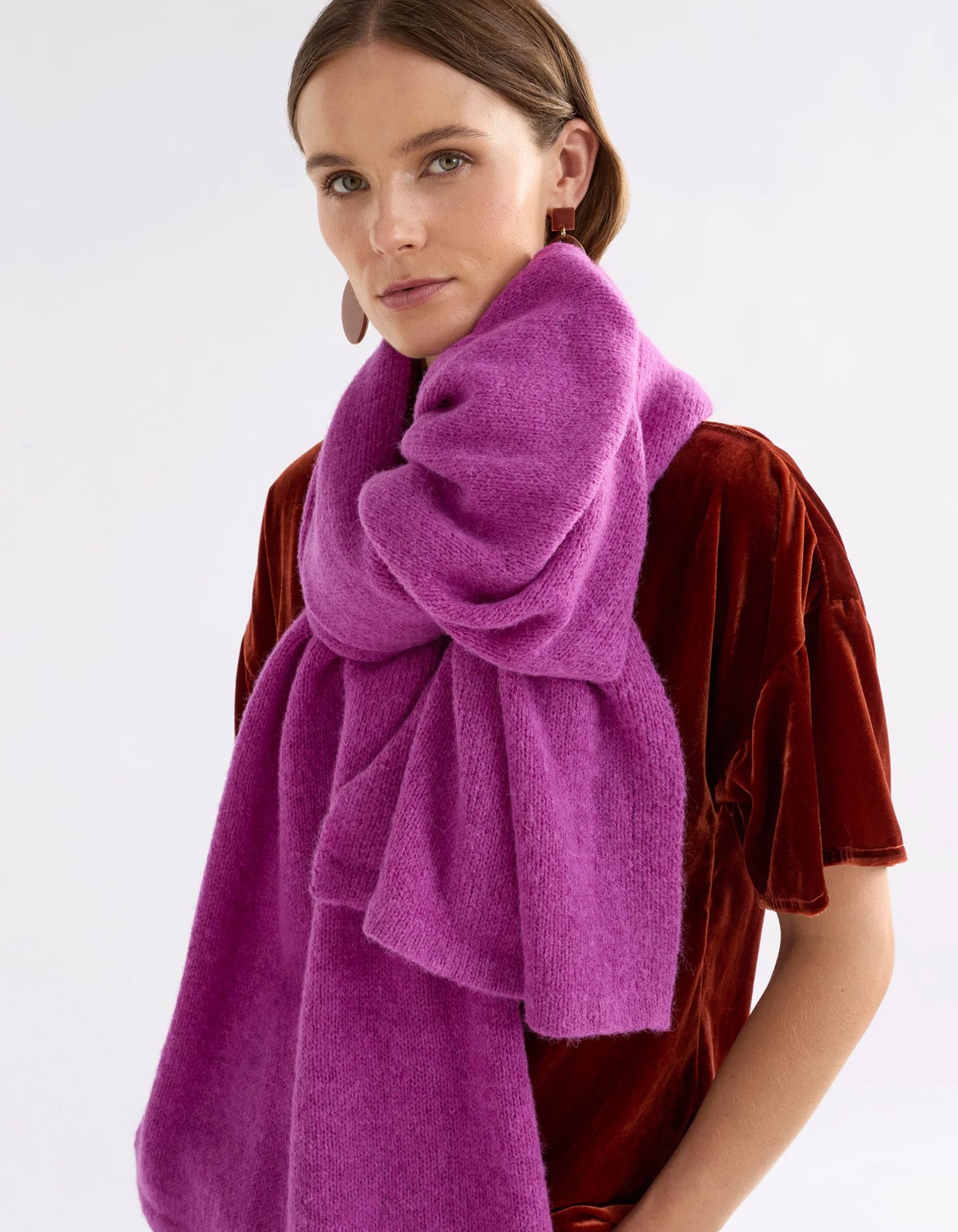 Elk Agna Scarf Pink Berry