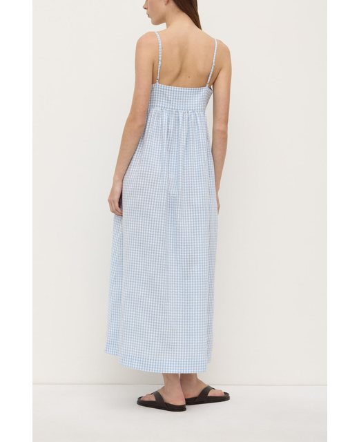 Assembly Label Ainslee Midi Dress Blue Check