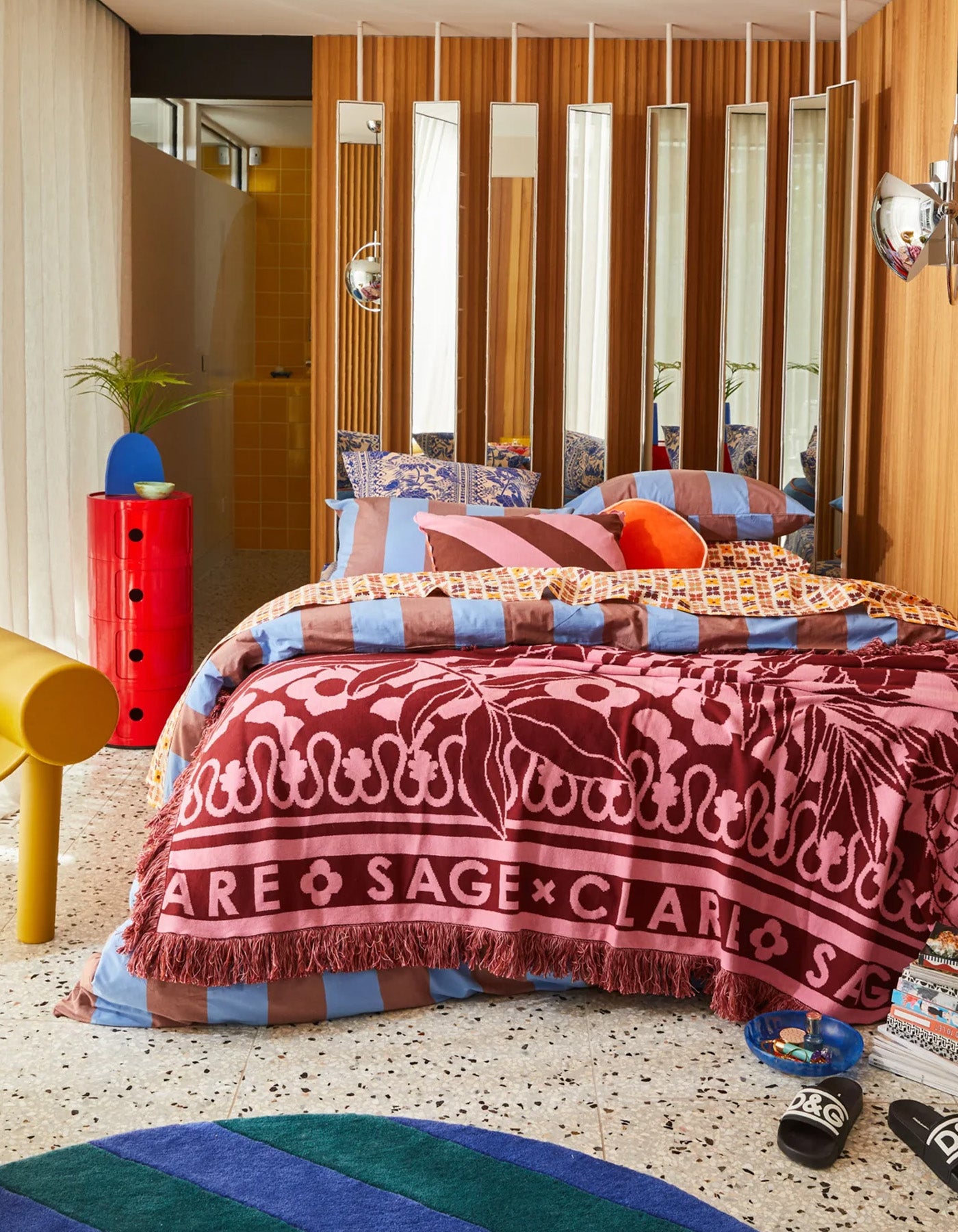 Sage x Clare Alexa Jacquard Knit Throw