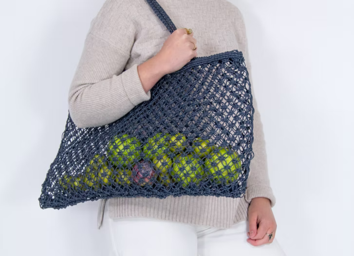 Apple Green Duck Jute String Shopper Indigo