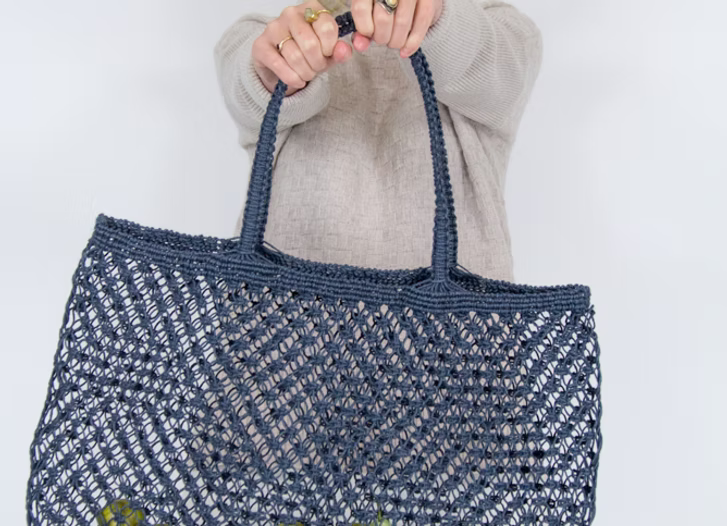 Apple Green Duck Jute String Shopper Indigo