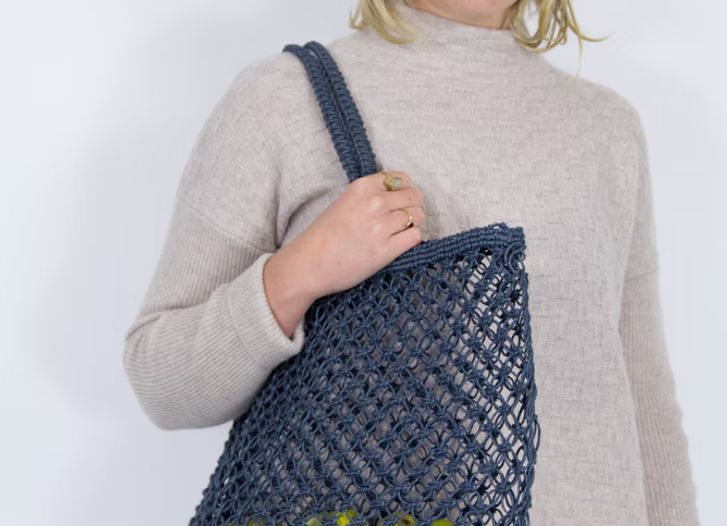 Apple Green Duck Jute String Shopper Indigo