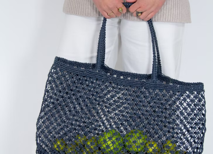 Apple Green Duck Jute String Shopper Indigo