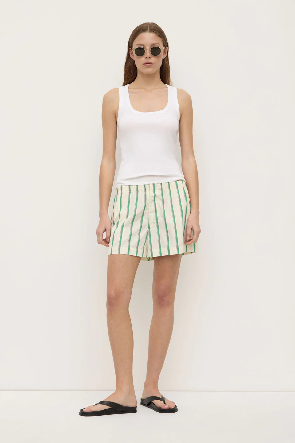 Assembly Label Agnes Stripe Short Butter/Bright Green