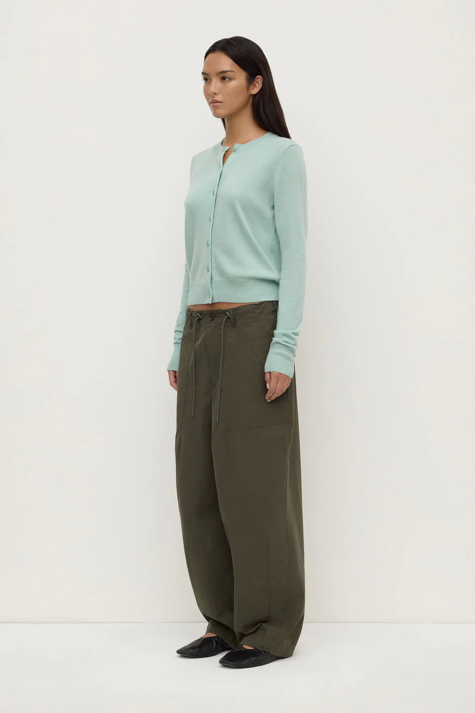 Assembly Label Benny Knit Cardigan Mint
