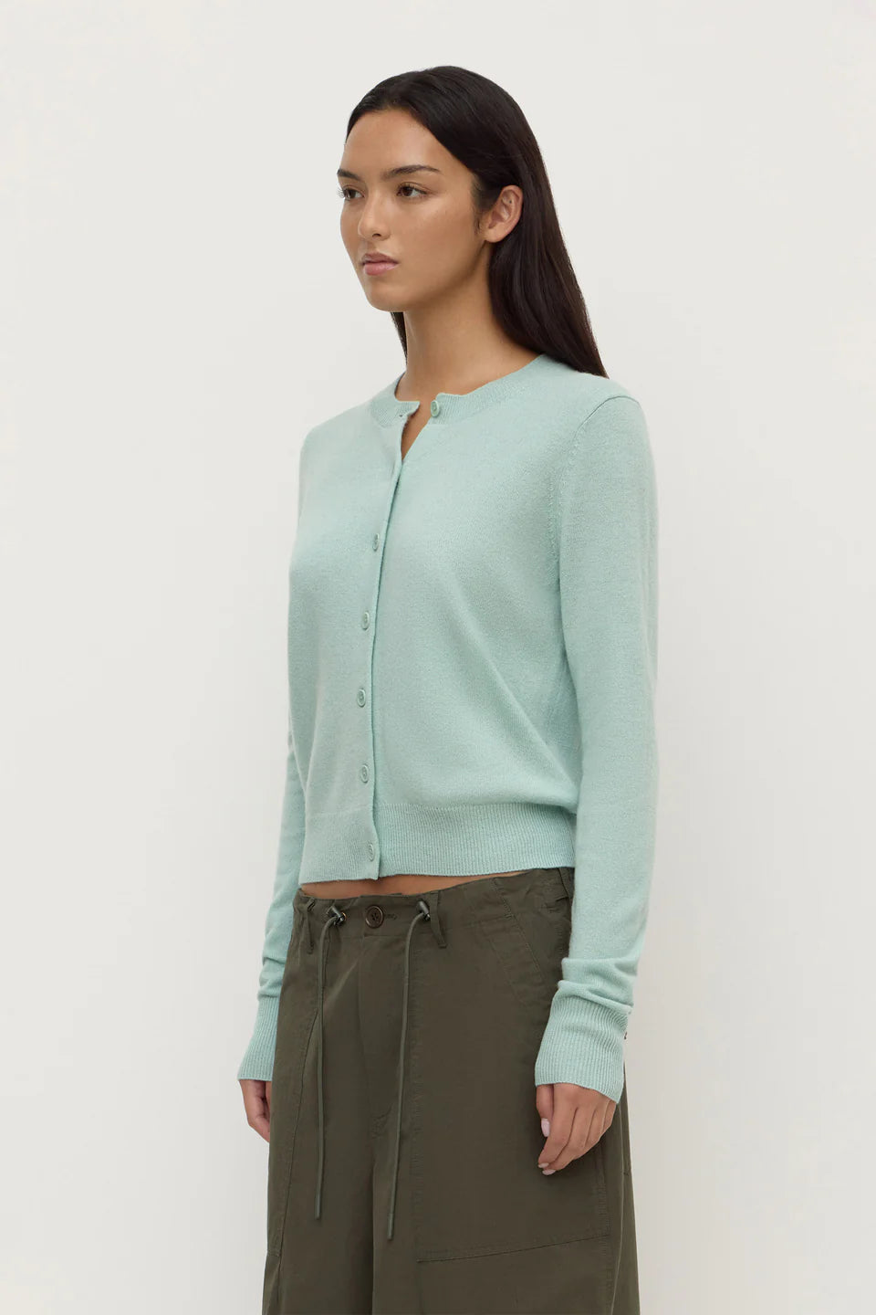 Assembly Label Benny Knit Cardigan Mint