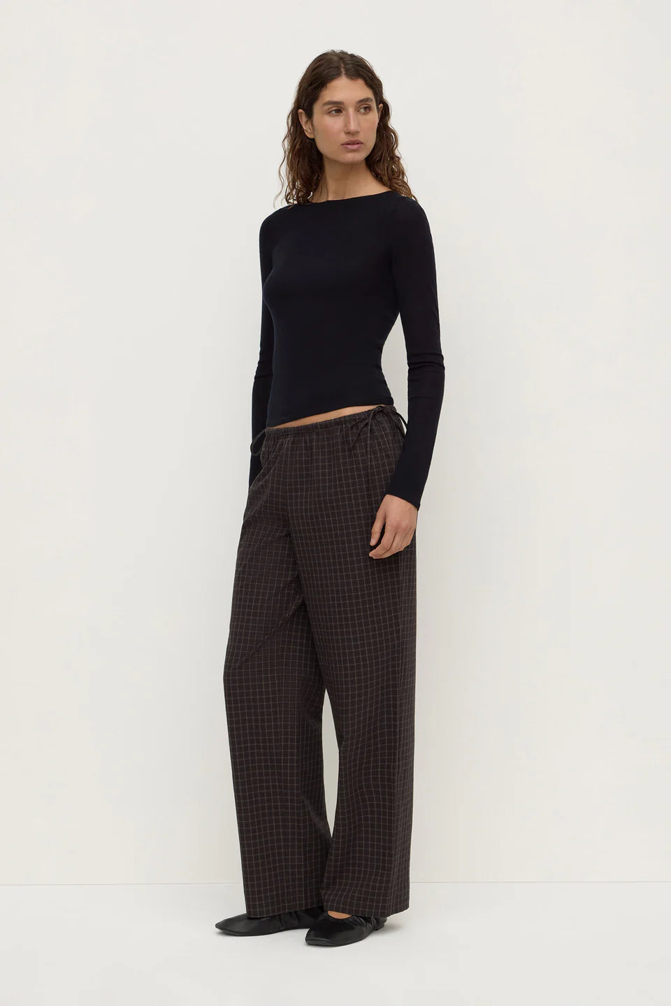 Assembly Label Eddie Check Pant Brown/Black