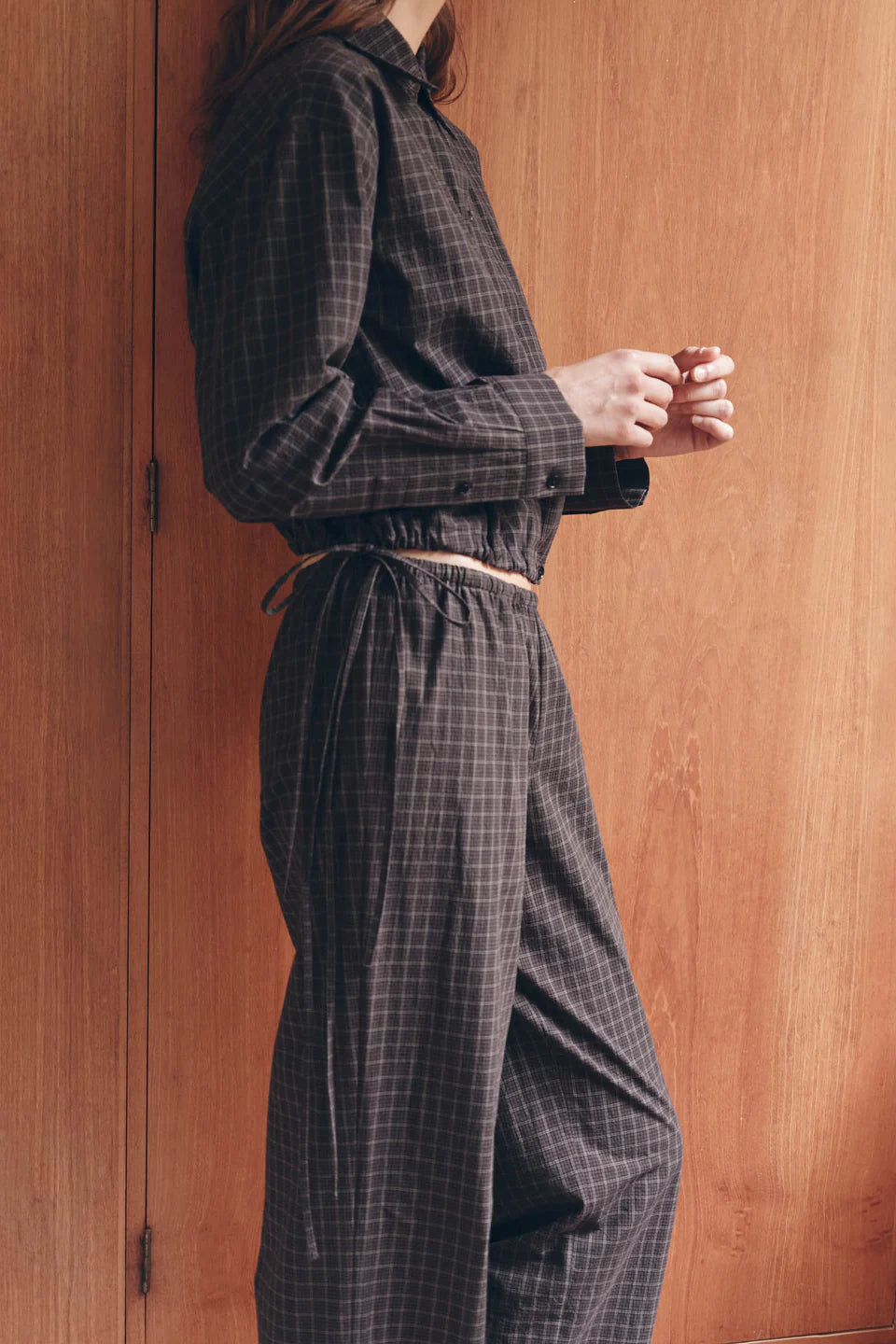 Assembly Label Eddie Check Pant Brown/Black