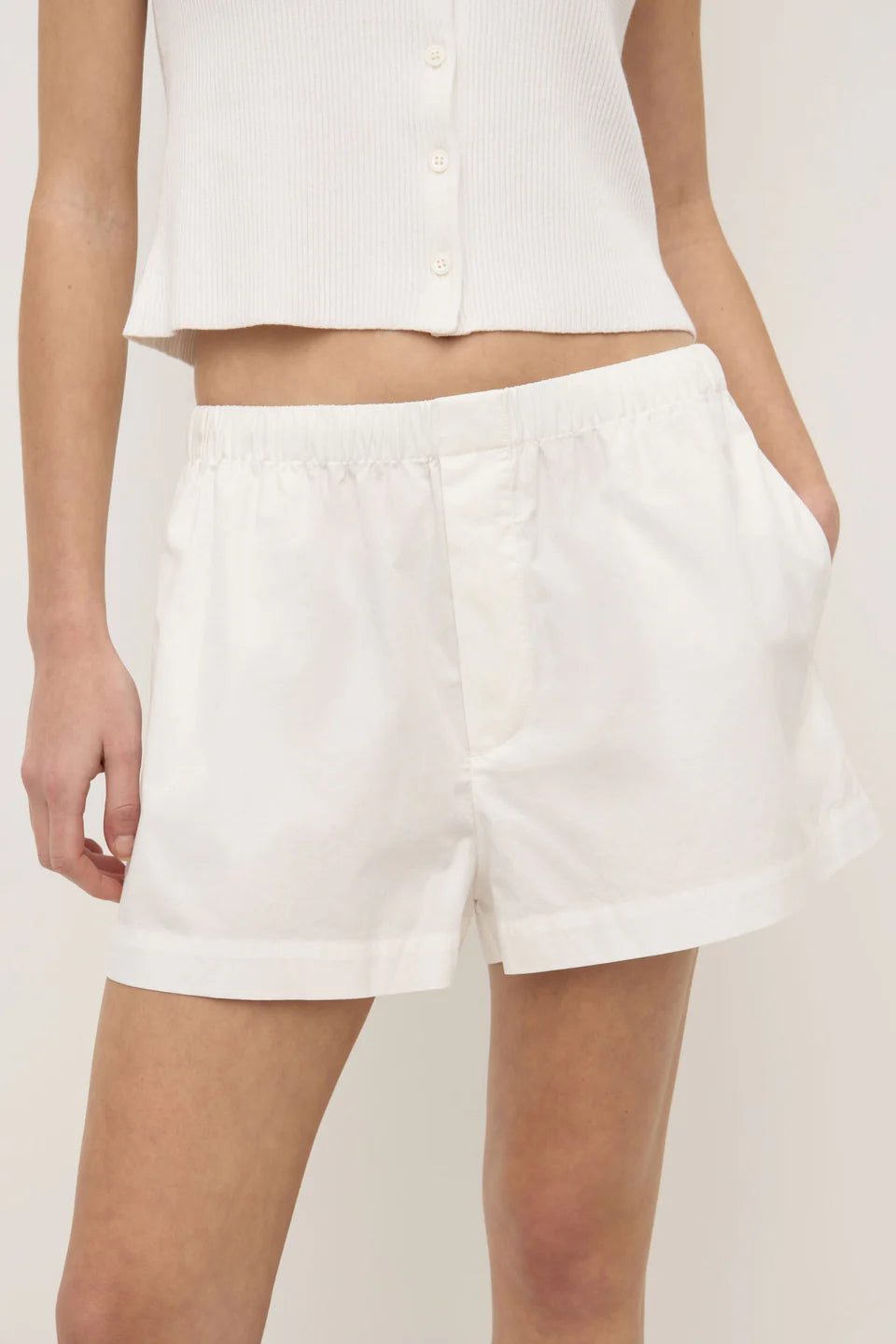 Assembly Label Everyday Poplin Short White