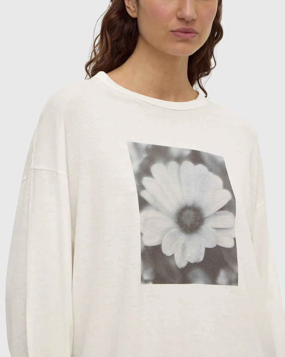 Assembly Label Flora Long Sleeve Tee Antique White