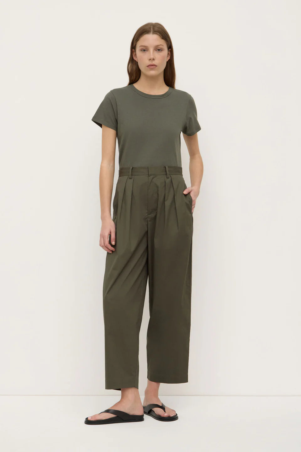 Assembly Label Geno Poplin Pant Moss