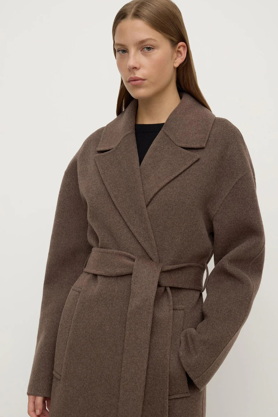 Assembly Label Ivy Wool Coat Cocoa Marle