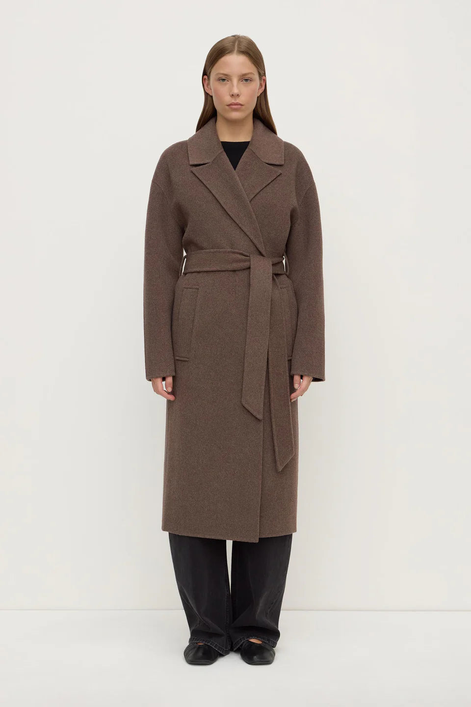 Assembly Label Ivy Wool Coat Cocoa Marle