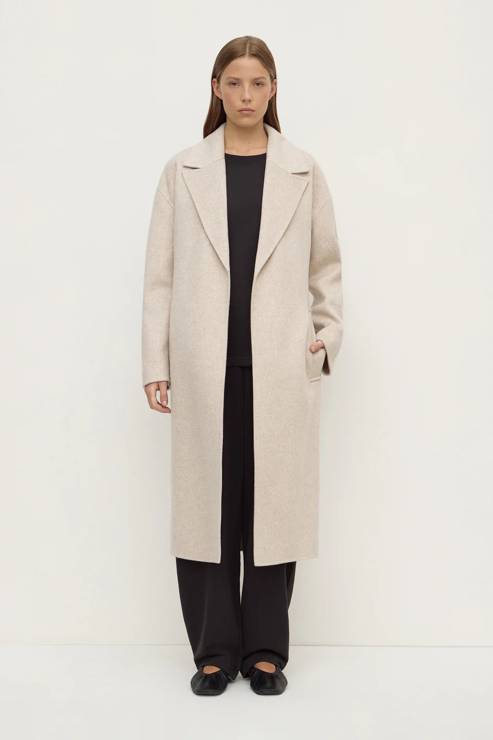 Assembly Label Ivy Wool Coat Oat Marle