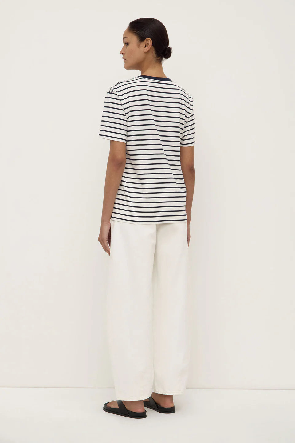 Assembly Label Leony Stripe Tee True Navy/Antique White