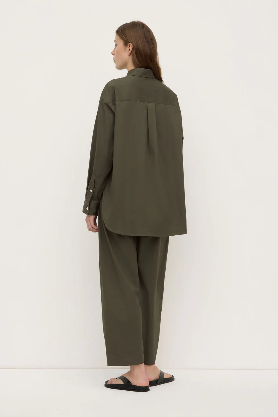 Assembly Label Marigold Poplin Long Sleeve Shirt Moss