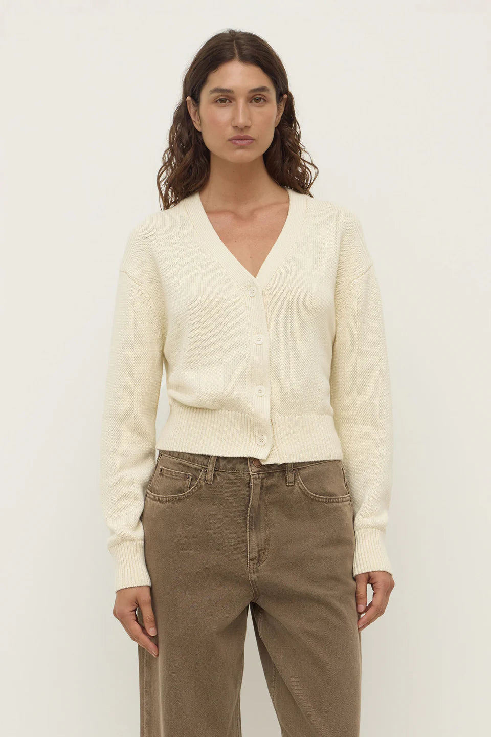 Assembly Label Meri Knit Cardigan Cream