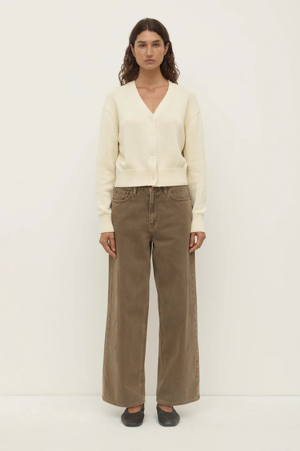 Assembly Label Meri Knit Cardigan Cream