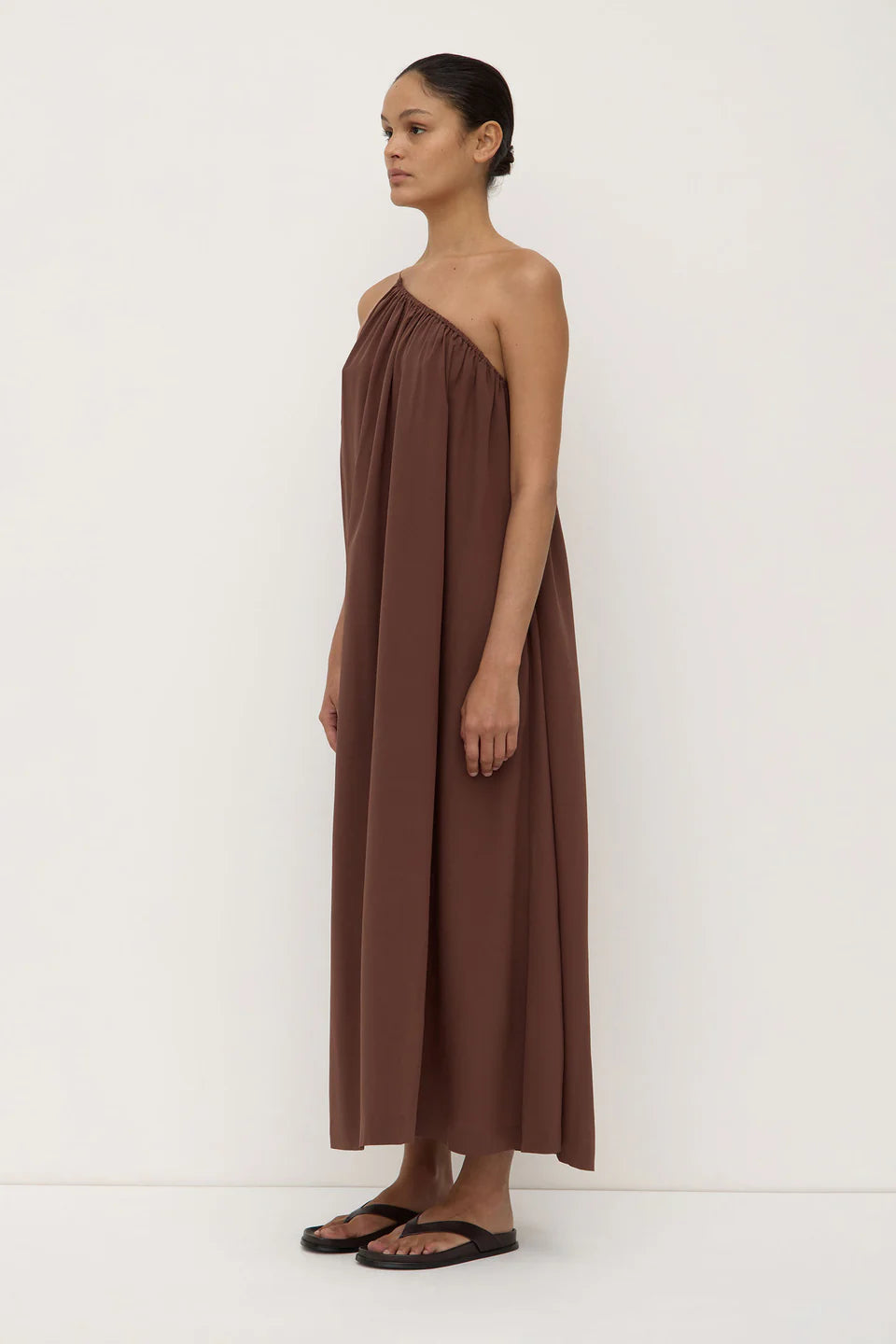 Assembly Label Mila Silk Asymmetrical Maxi Dress