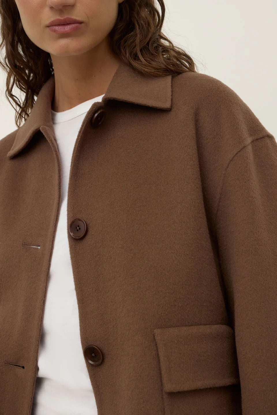 Assembly Label Mya Wool Jacket Milk Choc