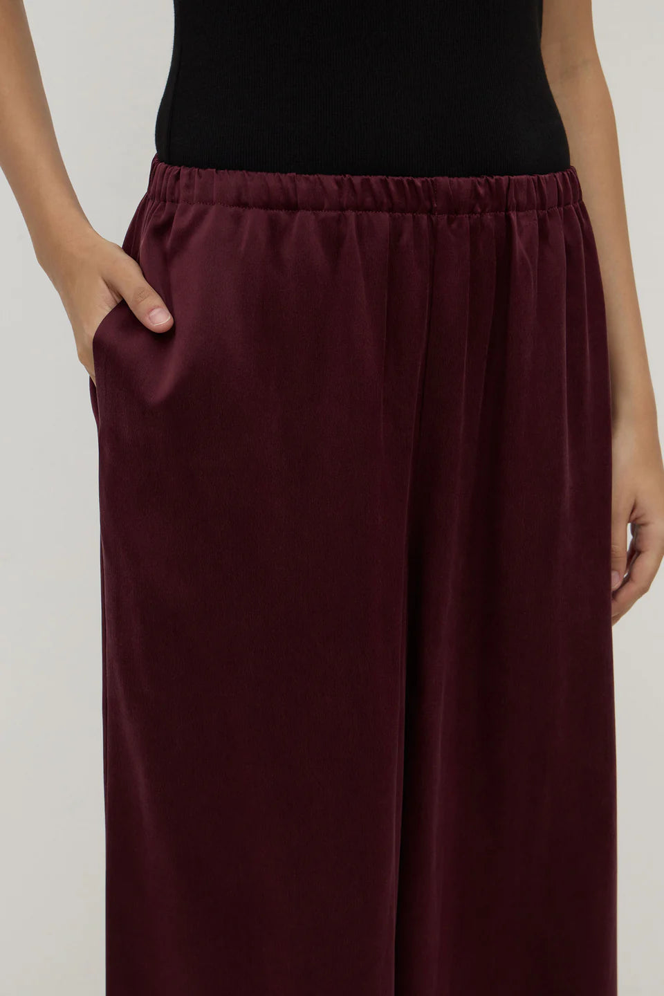 Assembly Label Pippa Silk Pant Merlot