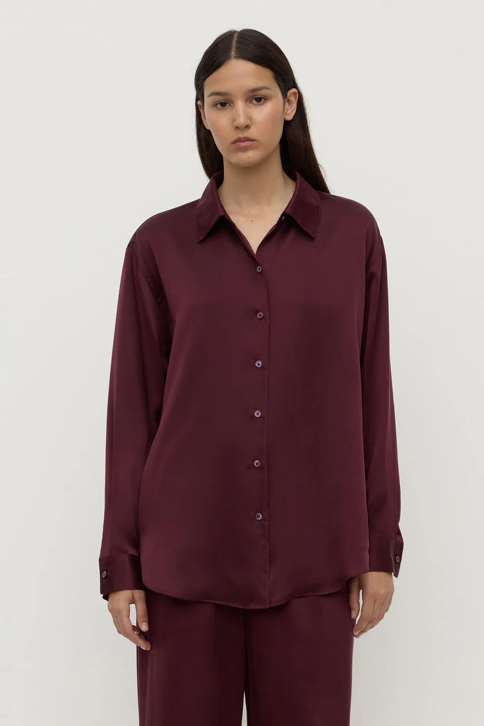 Assembly Label Pippa Silk Shirt Merlot