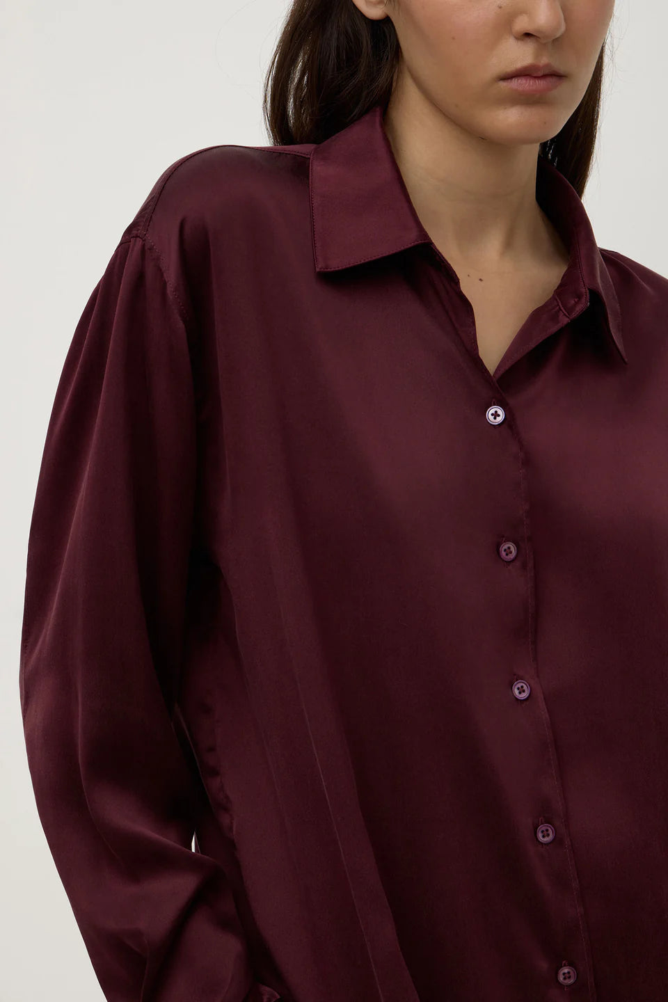 Assembly Label Pippa Silk Shirt Merlot