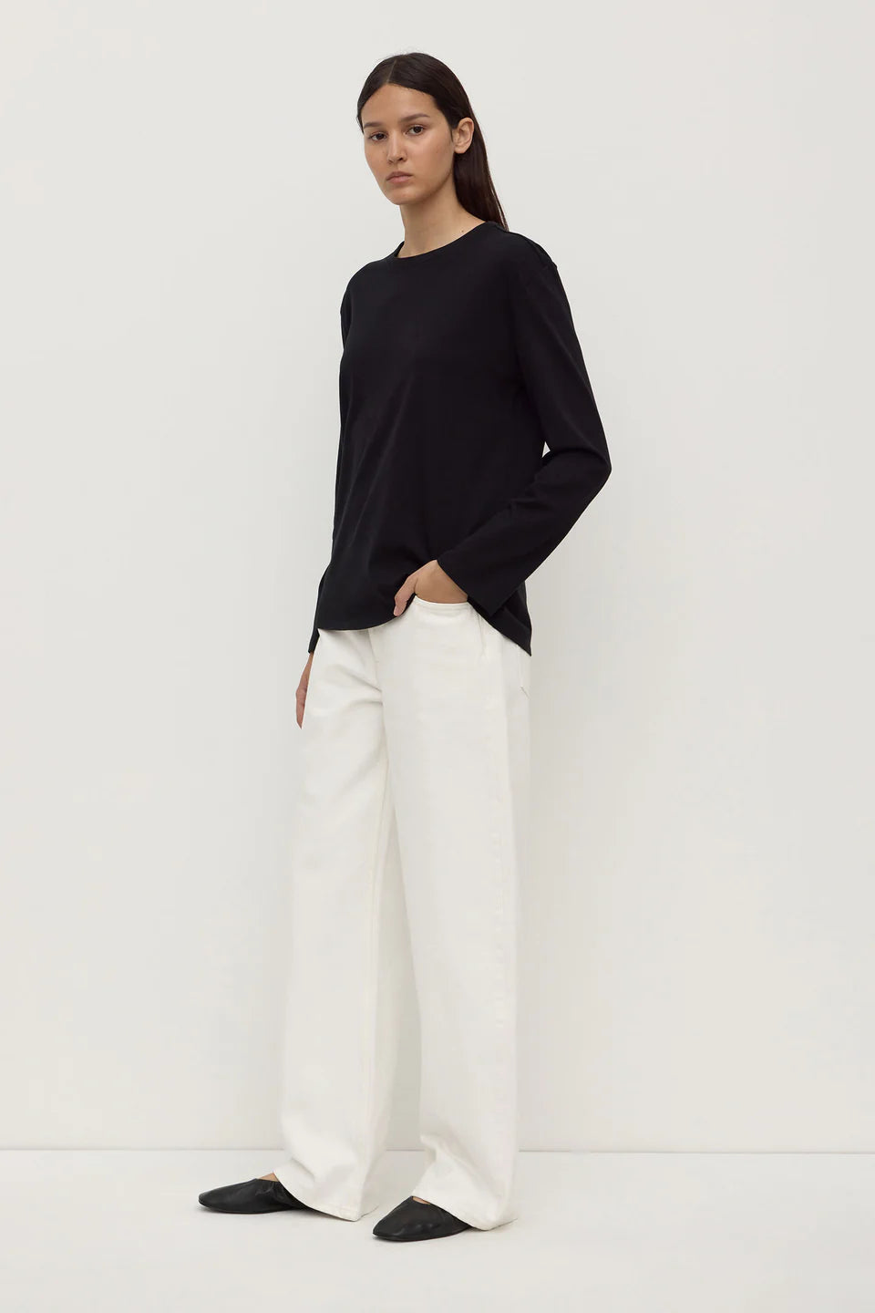 Assembly Label Thea Long Sleeve Tee Black