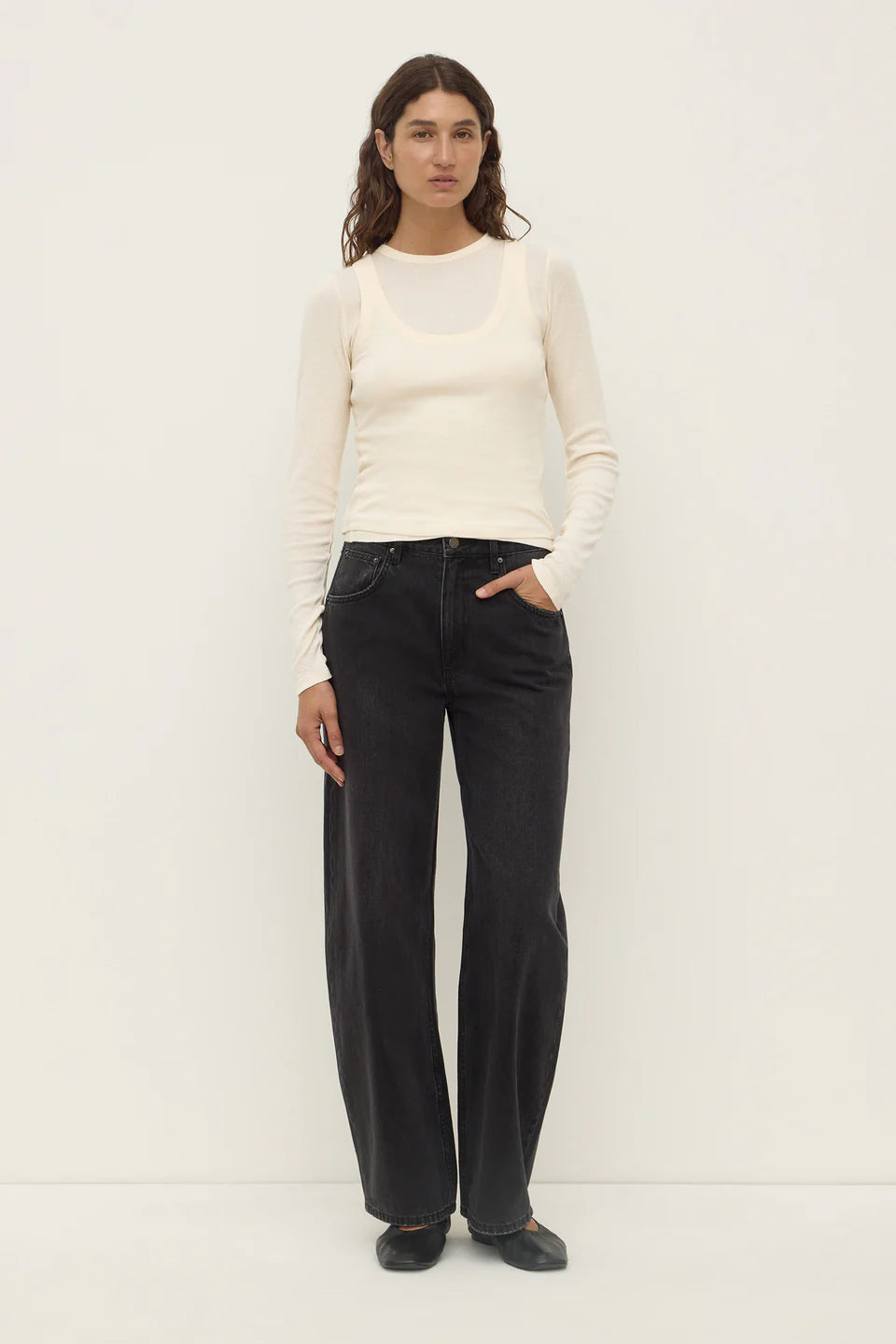 Assembly Label Zali Long Sleeve Tee White