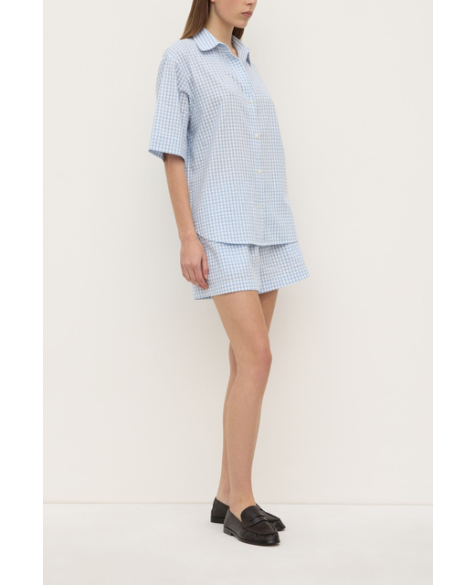 Assembly Label Ainslee Short Sleeve Shirt Blue Check