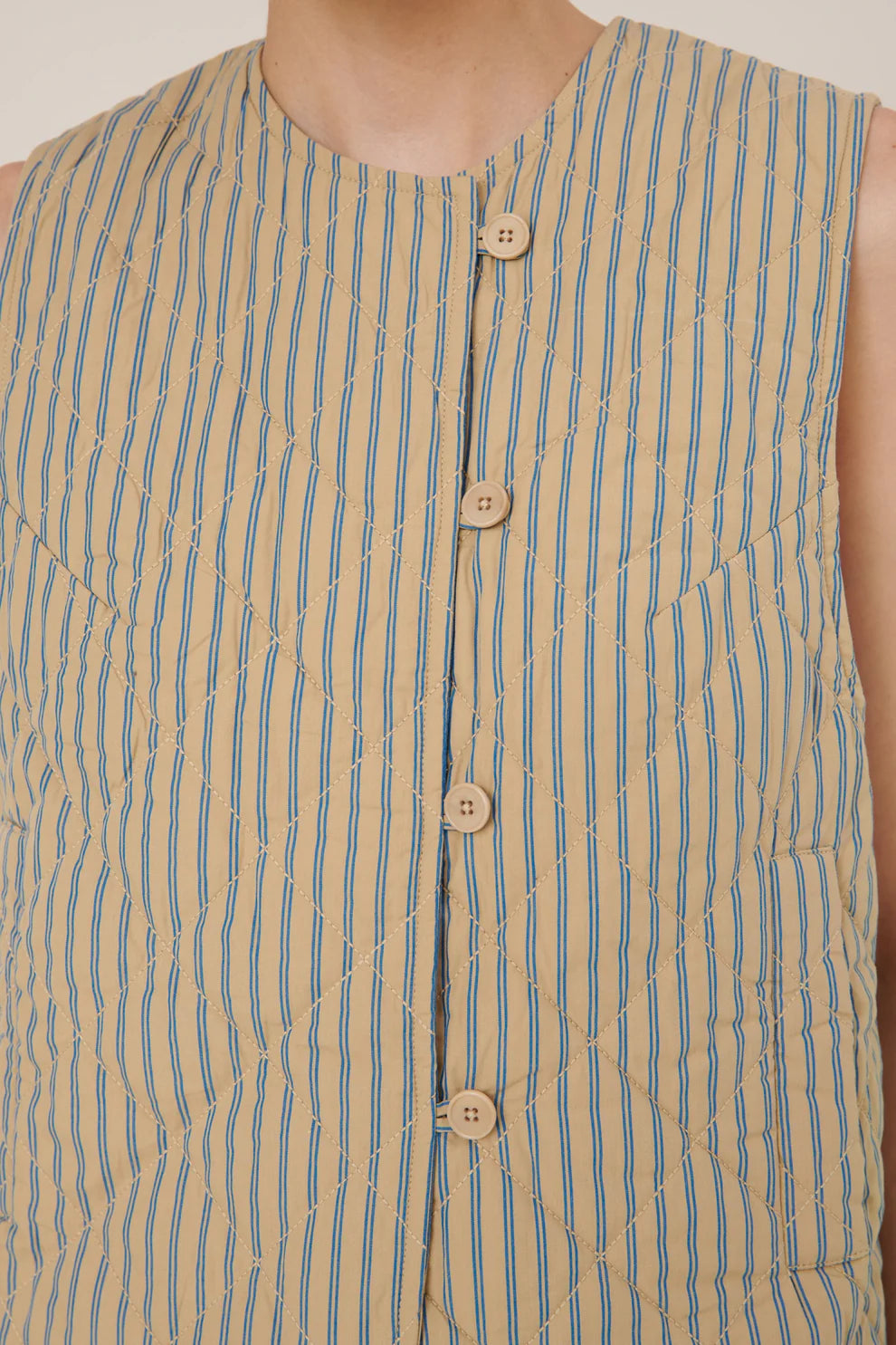 Kowtow Axis Vest Double Pinstripe
