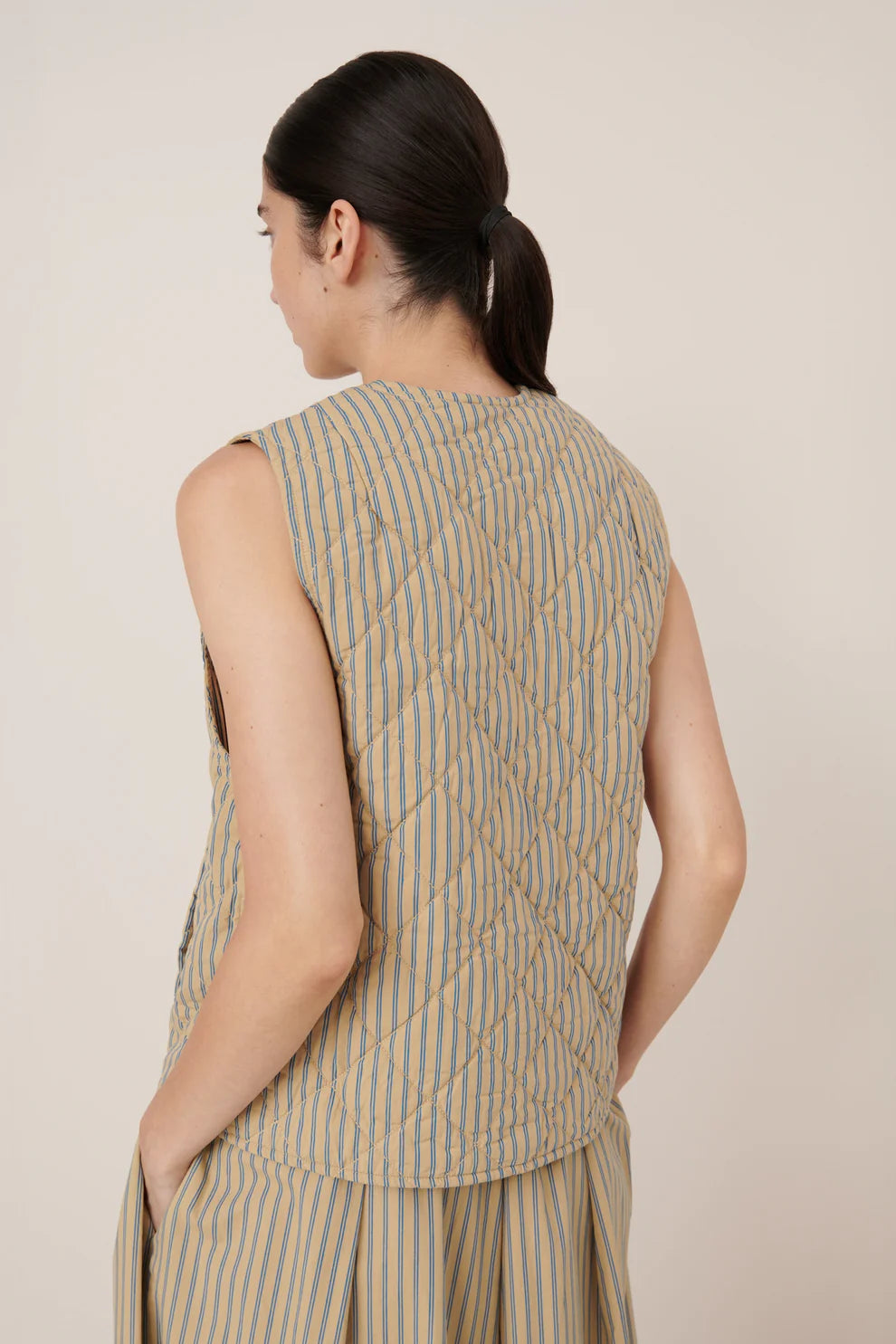 Kowtow Axis Vest Double Pinstripe