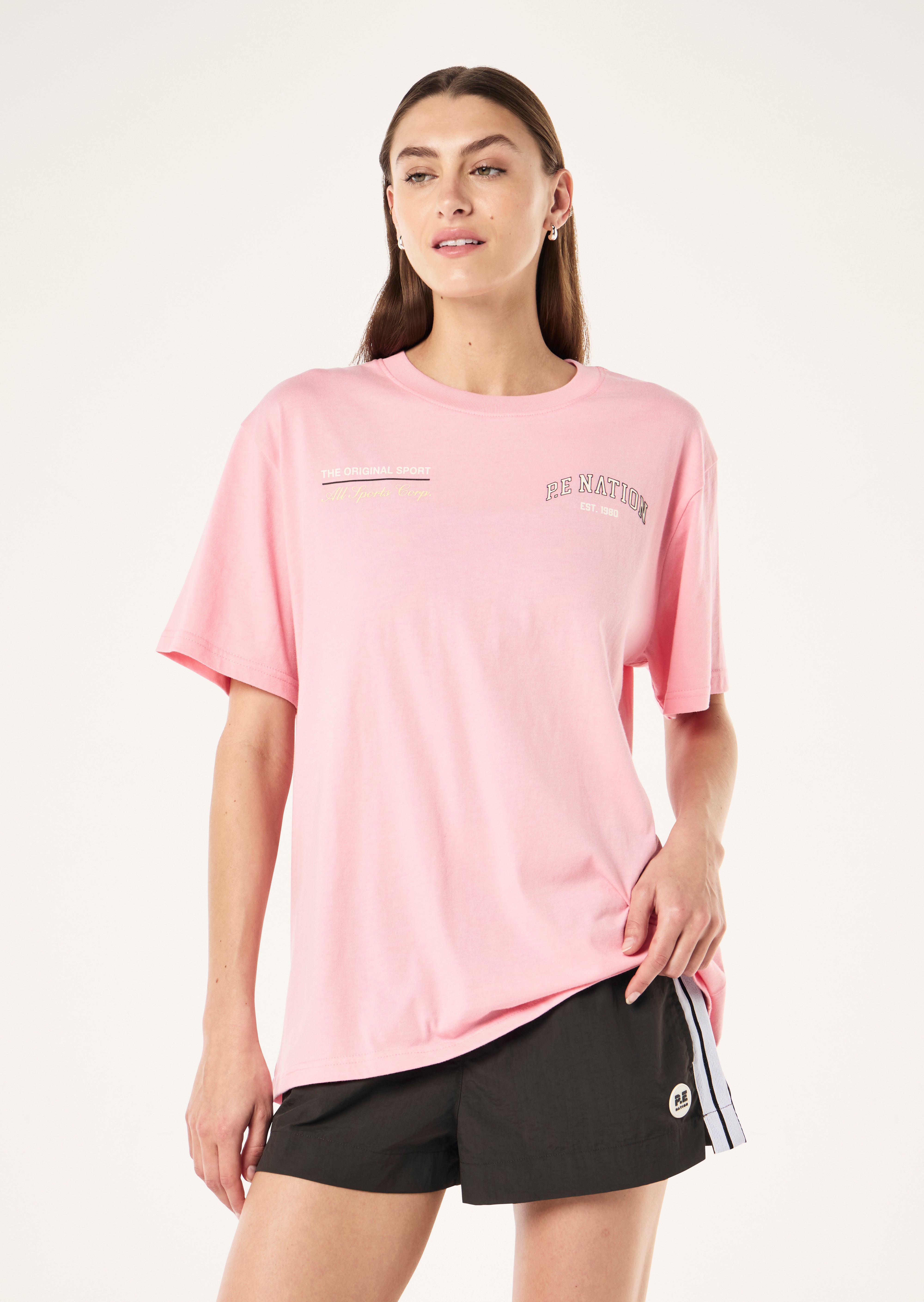 P.E Nation Base Tee Candy Pink