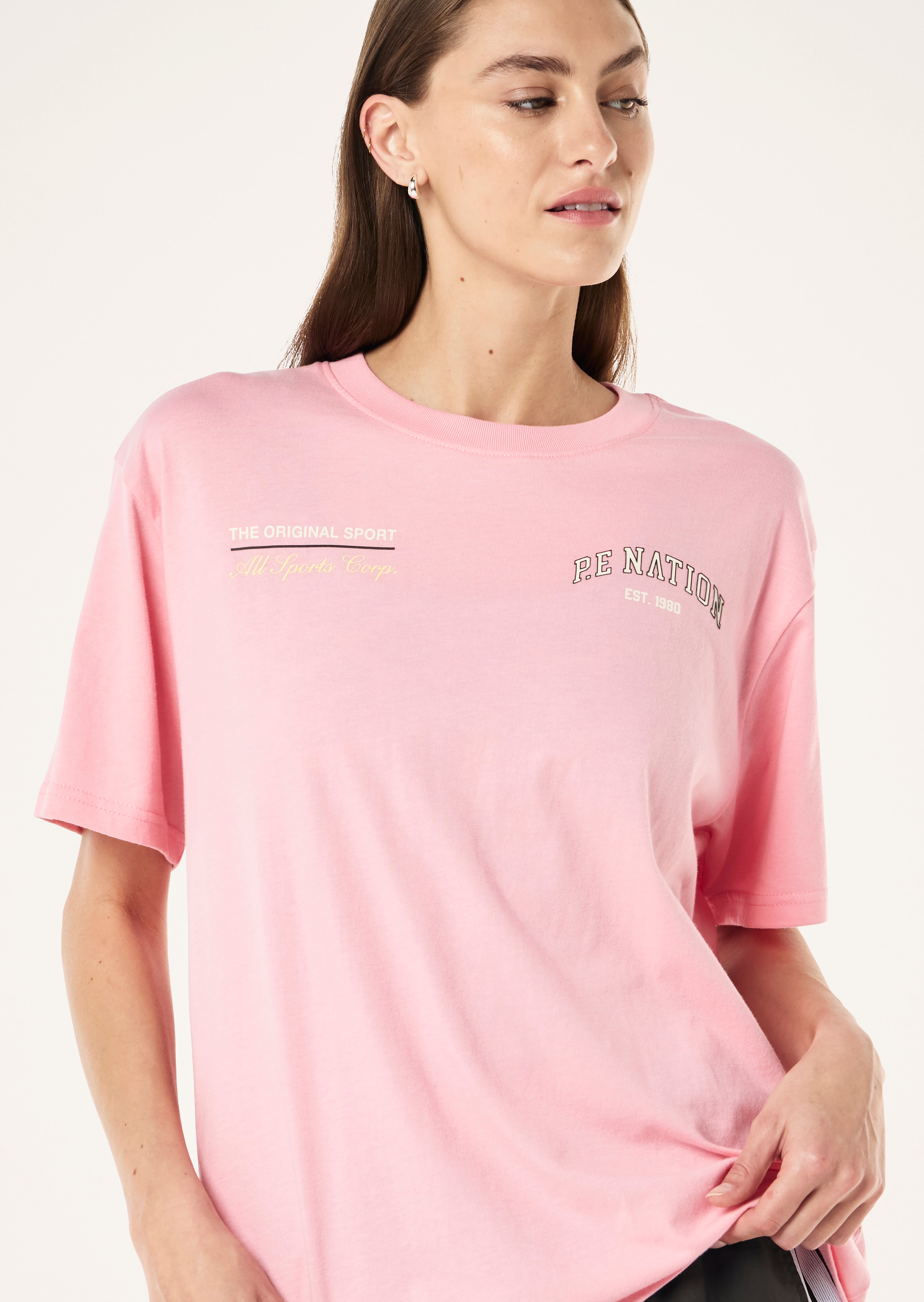 P.E Nation Base Tee Candy Pink