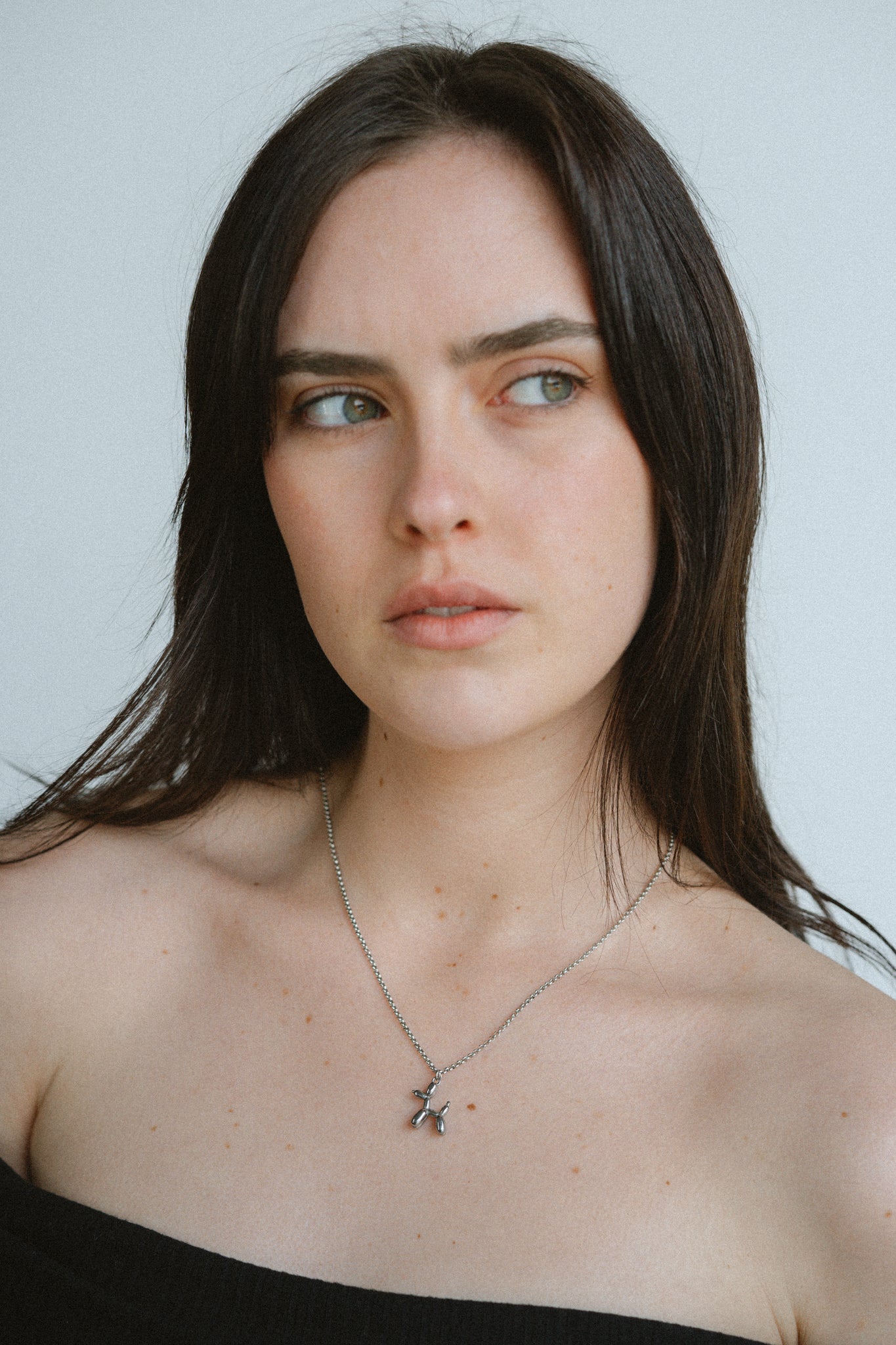 Castel & Co Balloon Dog Necklace Silver