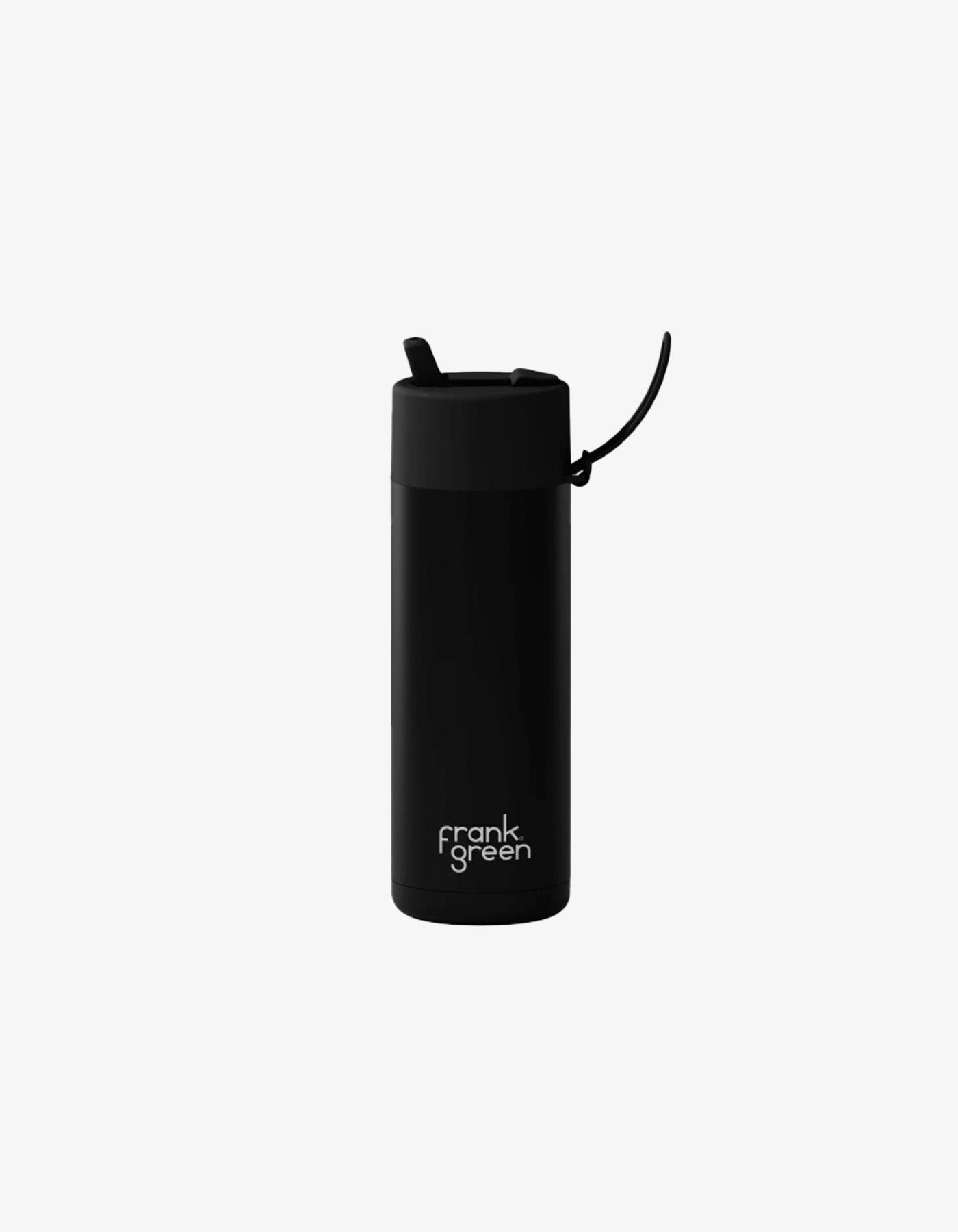 Frank Green 20oz Stainless Steel Ceramic Reusable Bottle Midnight with Straw Lid