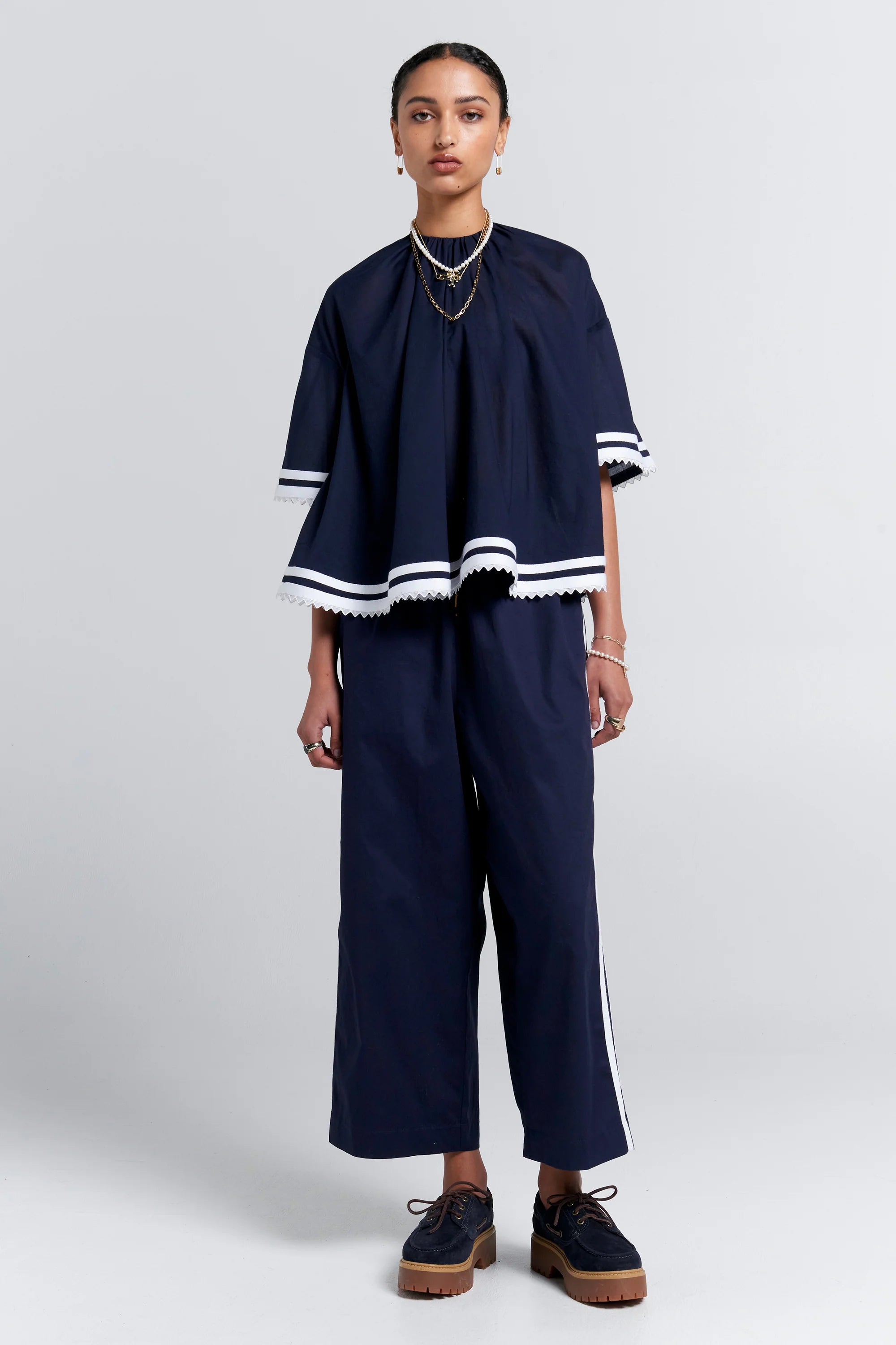 Karen Walker Boat Pants Navy