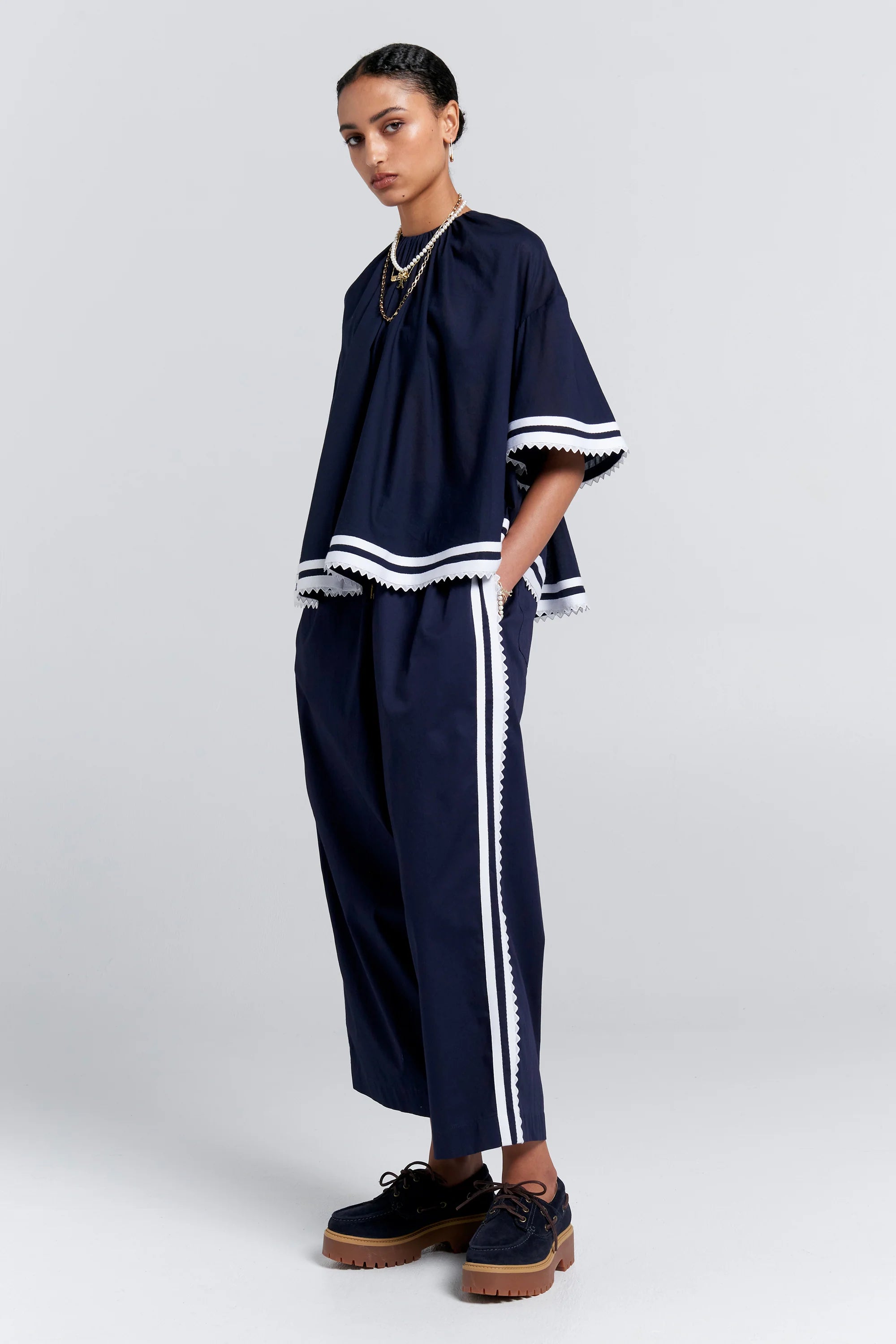 Karen Walker Boat Pants Navy