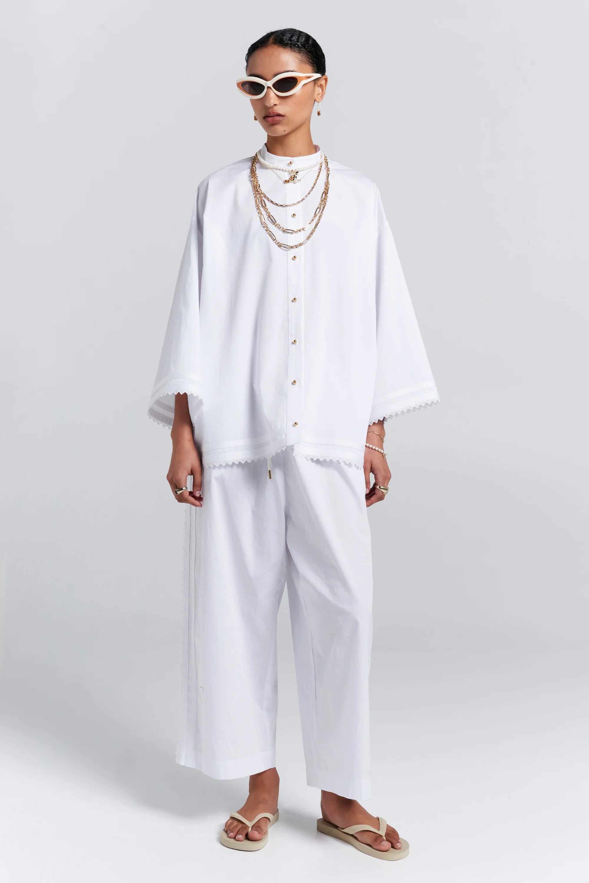 Karen Walker Boat Pants White