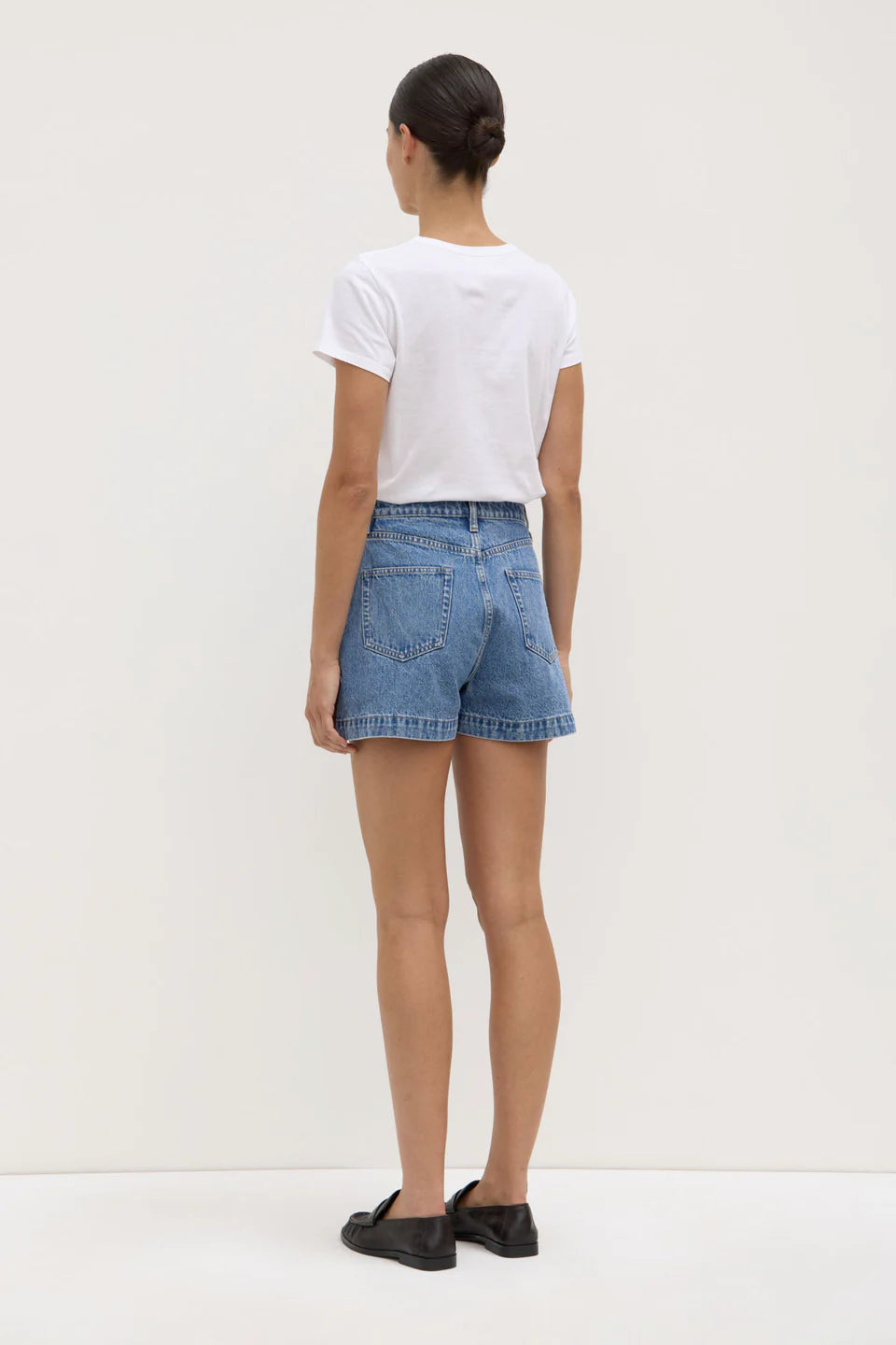 Assembly Label Boxy Denim Short Dark Stone