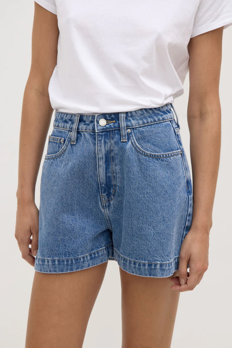 Assembly Label Boxy Denim Short Dark Stone