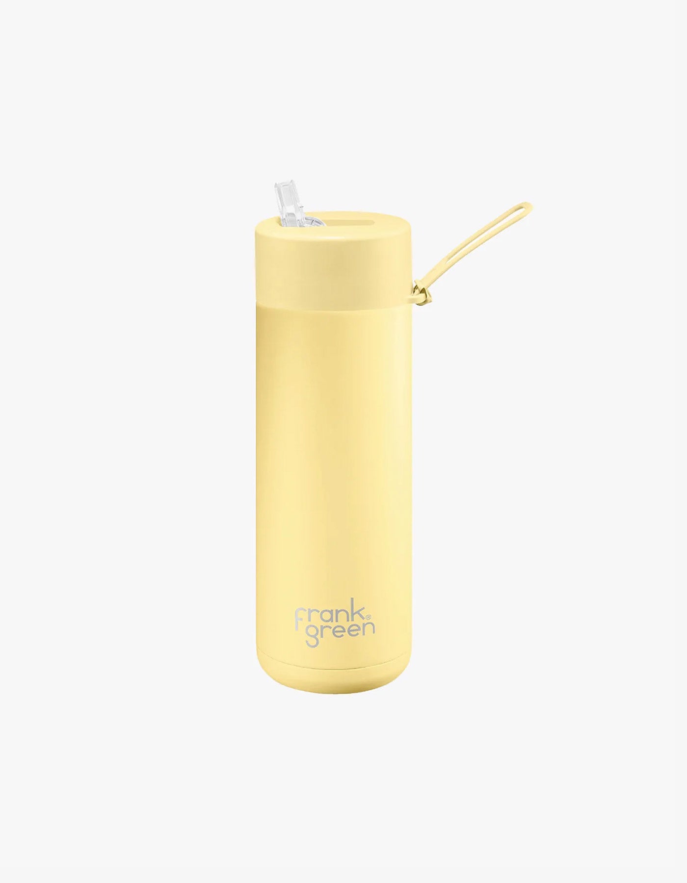 Frank Green 20oz Stainless Steel Ceramic Reusable Bottle Buttermilk with Straw Lid