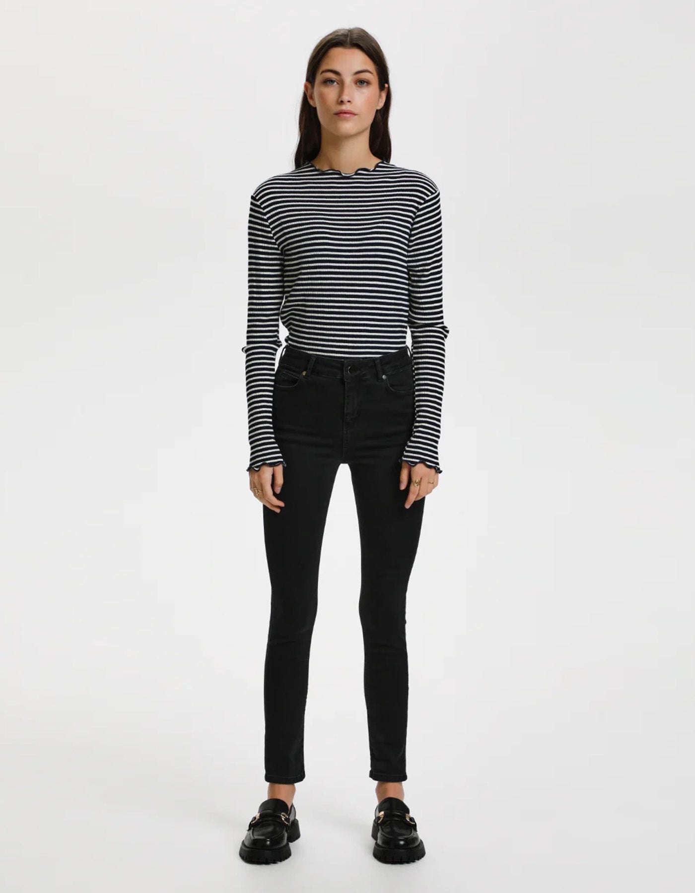 CandaceKB Stripe LS Sky/Egret Stripe