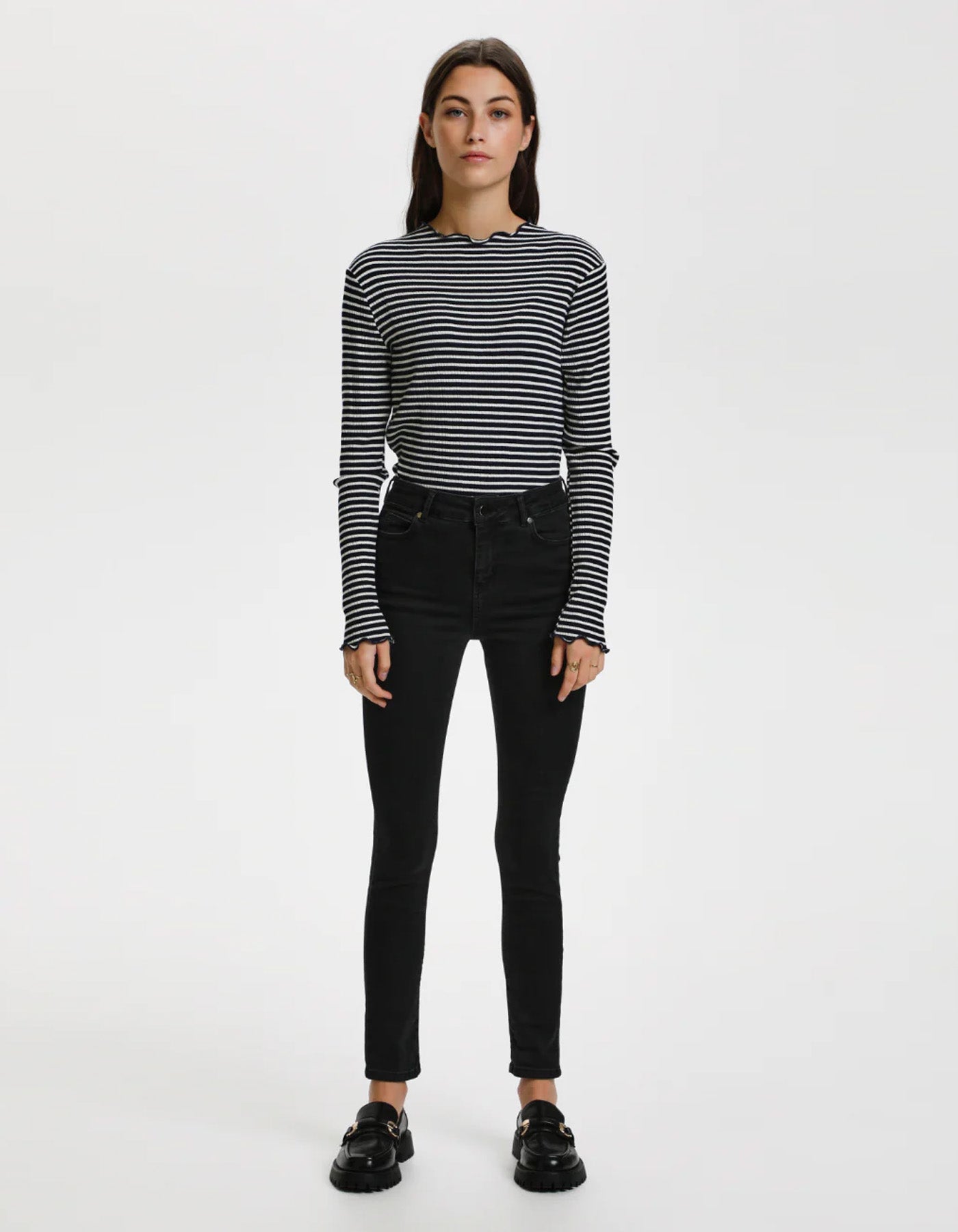 CandaceKB Stripe LS Sky/Egret Stripe