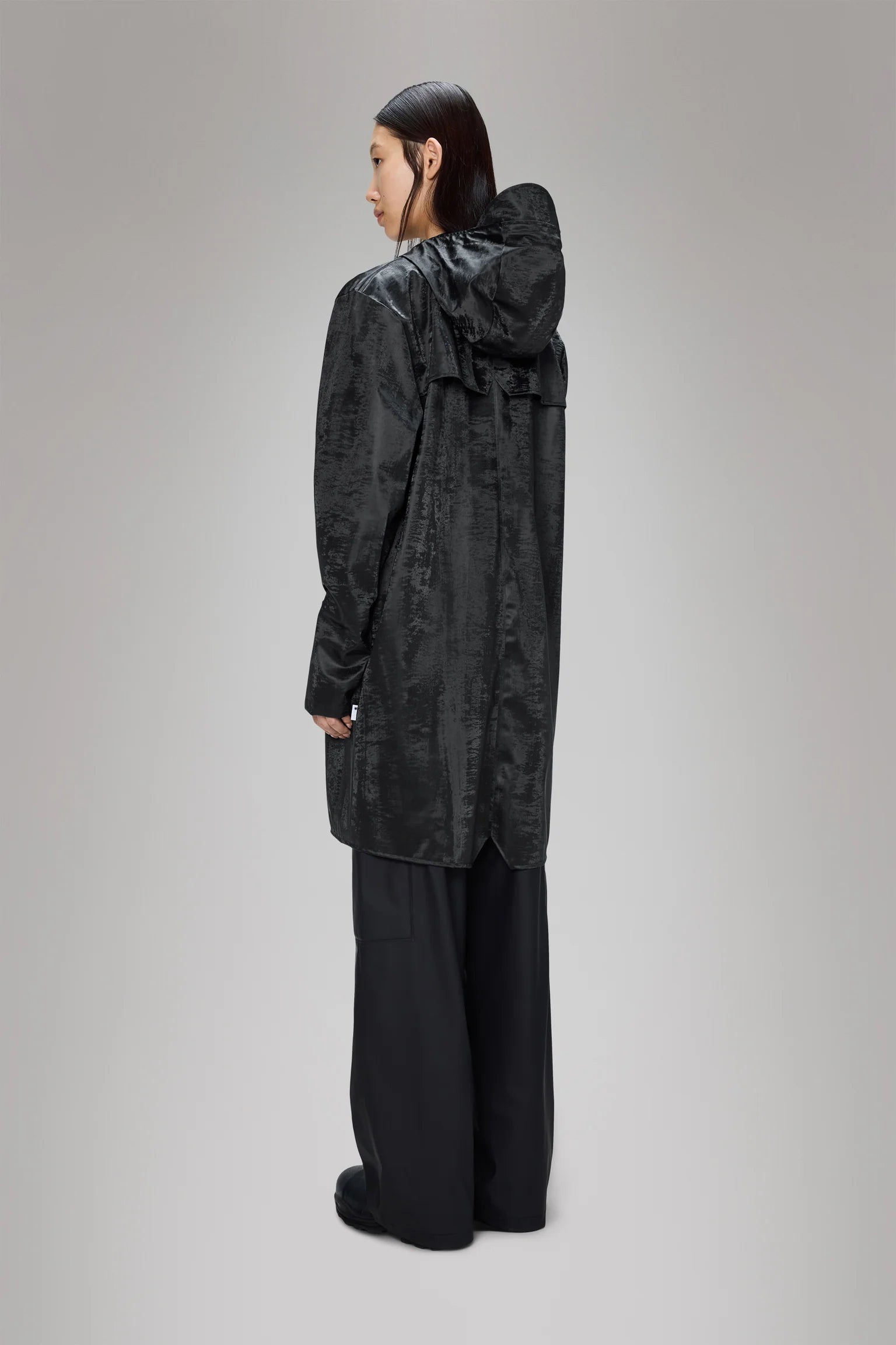 Rains Long Jacket - Coal